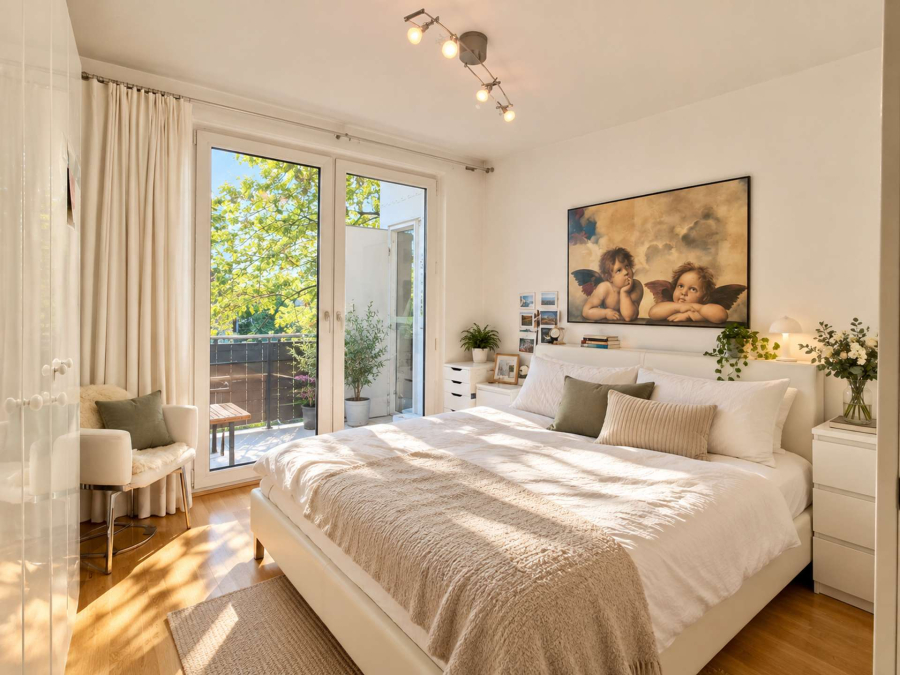 Schlafzimmer gestaged