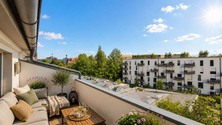 Balkon WE09 möbliert