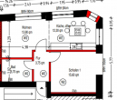Grundriss - *RENOVIERTE 2 ZIMMER WOHNUNG* IDEAL als KAPITALANLAGE