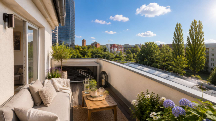 Balkon WE08 möbliert
