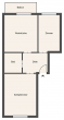 Grundriss 1.OG links - ***ERSTBEZUG NACH RENOVIERUNG – HELLE 2 ZIMMERWOHNUNG MIT EINBAUKÜCHE UND BALKON***