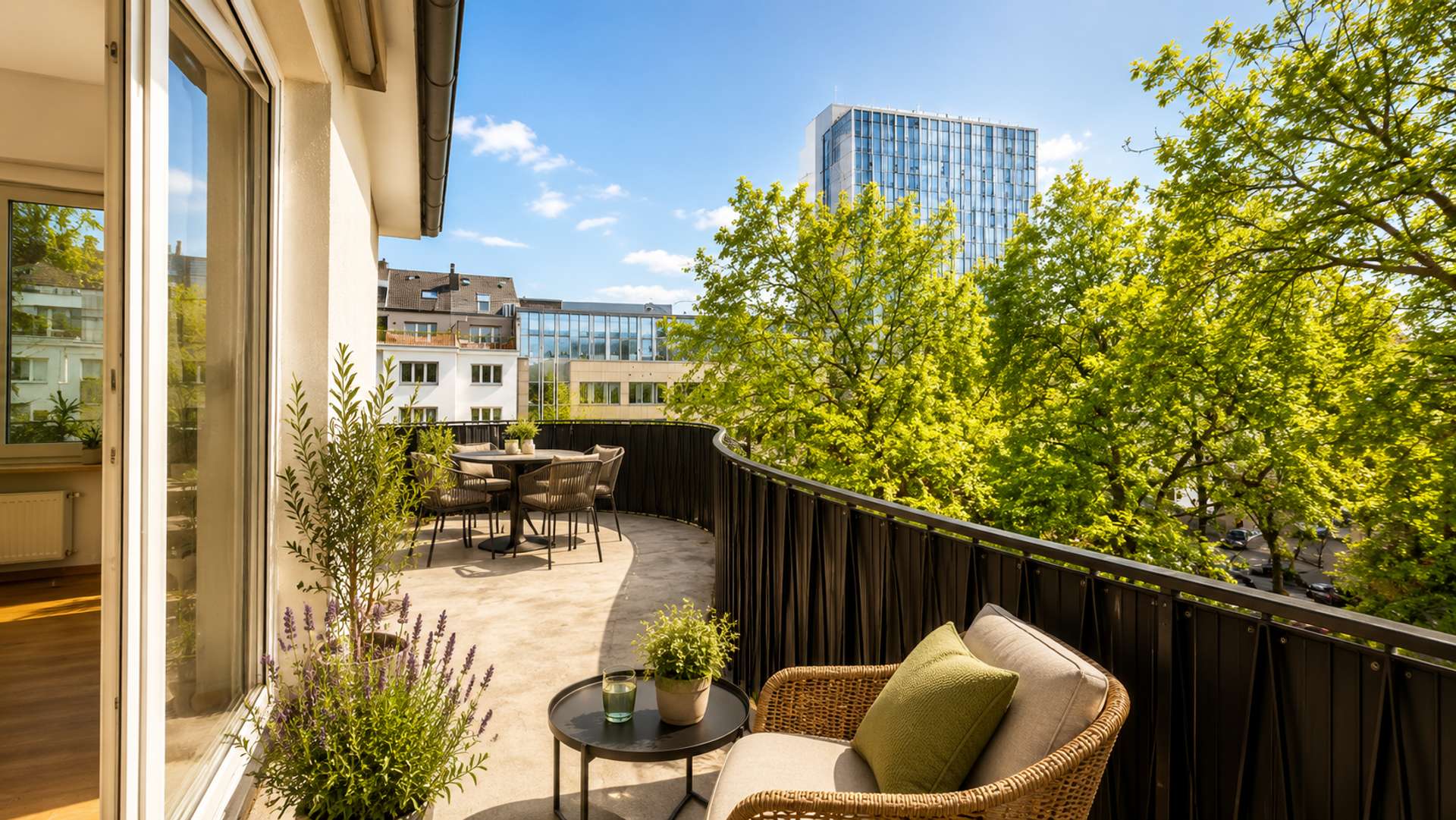 Balkon möbliert