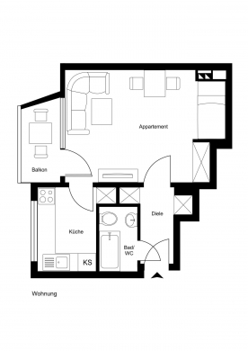 ***SINGLES / STUDENTEN AUFGEPASST – CHARMANTER FLAIR IN FLINGERN NORD***, 40235 Düsseldorf, Etagenwohnung