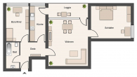 Grundriss Krefelder Str 145 6O - ***ERSTBEZUG NACH RENOVIERUNG – 3 ZIMMER WOHNUNG MIT BALKON IN KREFELD-HÜLS***