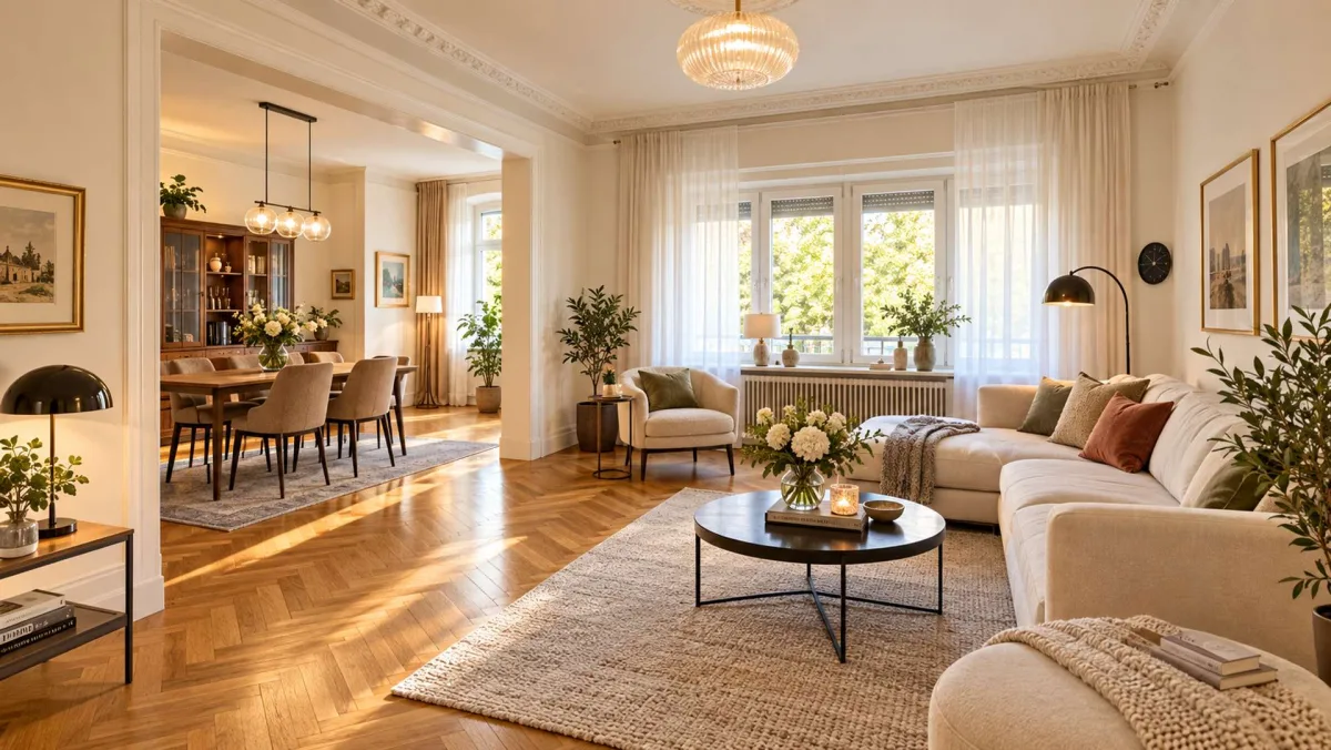 Wohnesszimmer gestaged